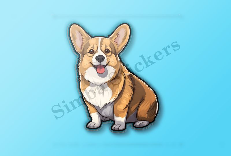Corgie dog excited