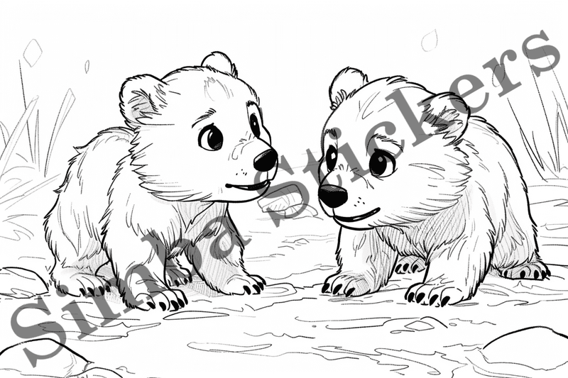 Colouring pages, Bundle of bears, 25 images