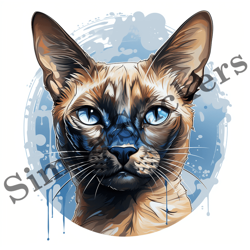 Tonkinese cats, image set, 10 images