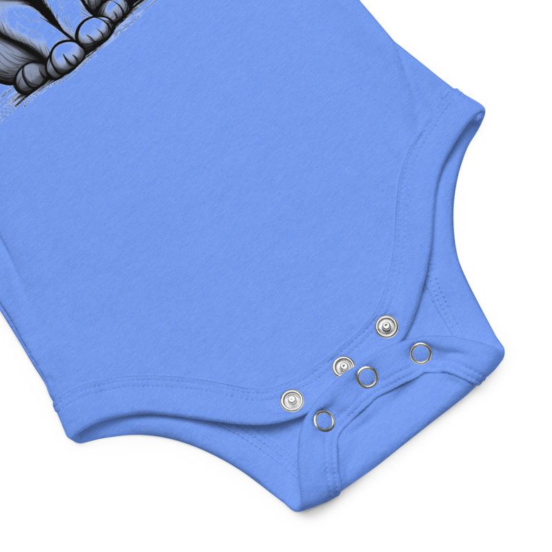 Baby Short Sleeve One Piece, 3-24 Months, Cat kitten sitting up, looking cute