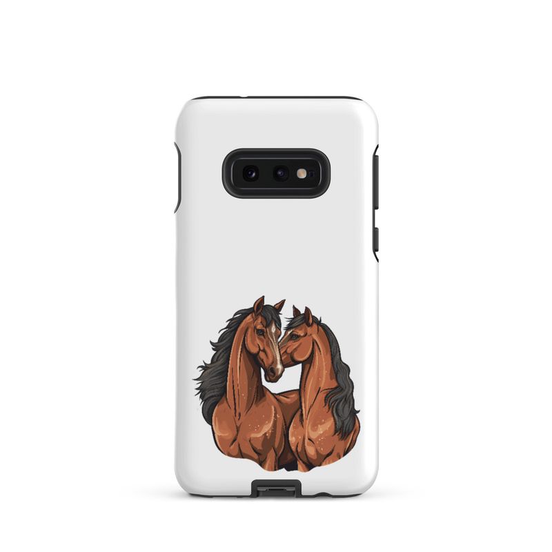 Tough Case for Samsung, Two brown horses snuggling, tdwcyd