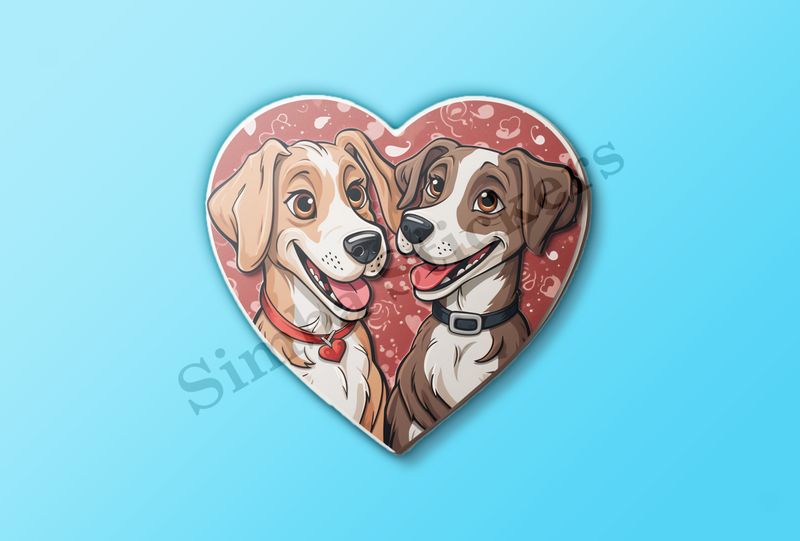 Dogs cuddling