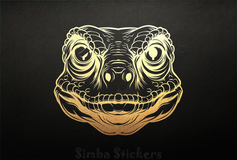 Dinosaur stone-faced and looking serious, outline art