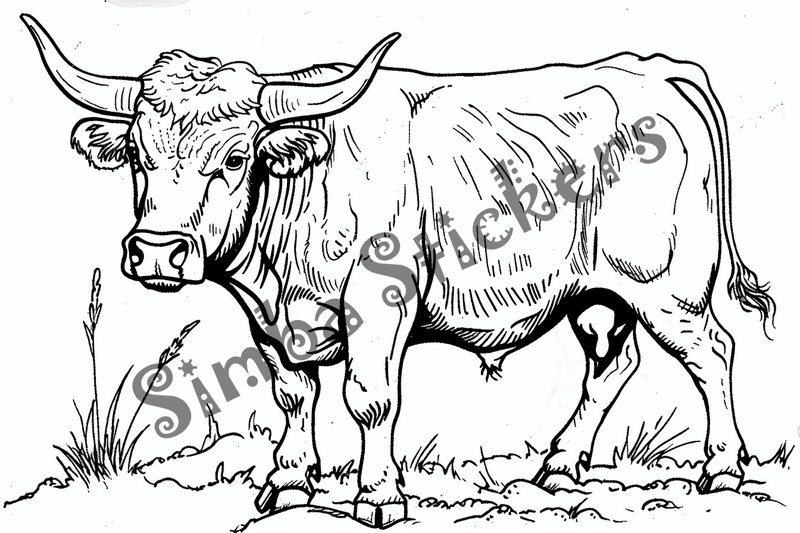 Colouring pages, bundle of cattle, 25 images