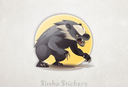 Honey Badger gnarling angrily, ovnhjp