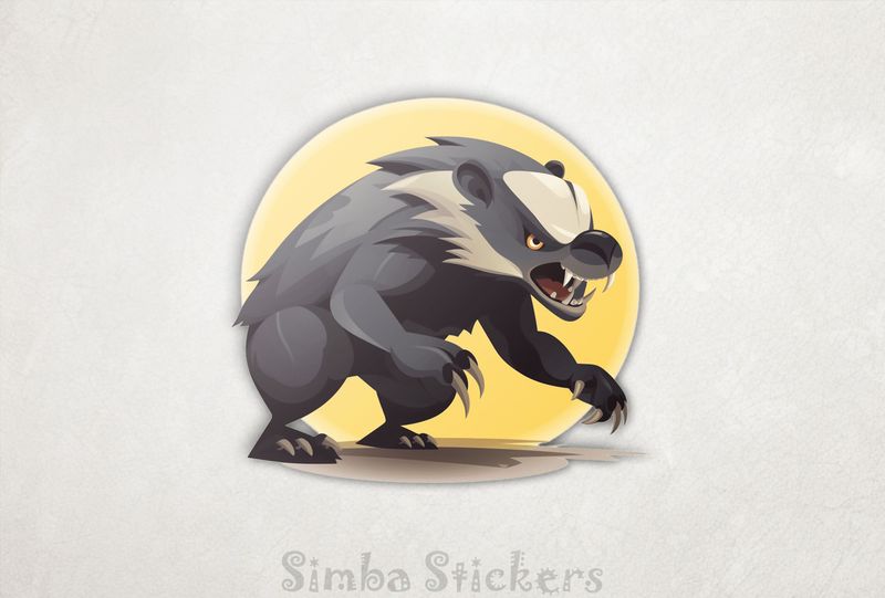 Honey Badger gnarling angrily, ovnhjp