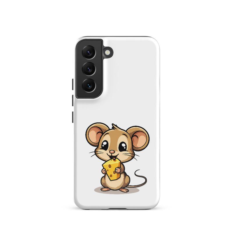 Tough Case for Samsung, Small Mouse happily licking large chunk of cheese, pqapy6
