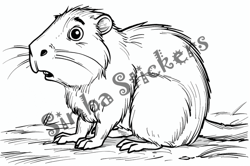 Colouring pages, bundle of capybaras, 25 images