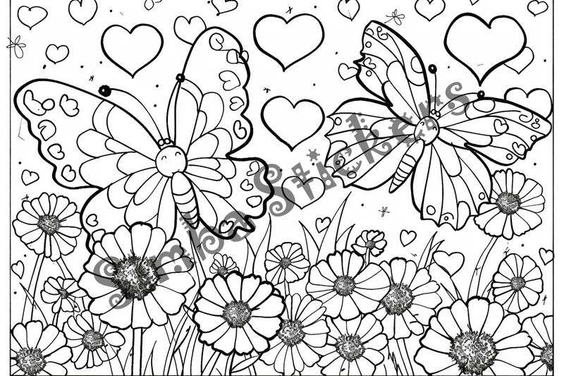 Colouring pages, bundle of butterflies, 50 images