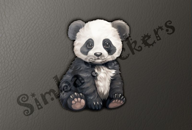 Smiling Panda bear sitting down, uee76o