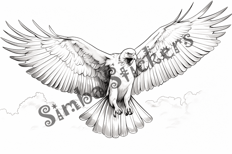 Colouring pages, bundle of  vultures flying, 10 images, c3nz5p