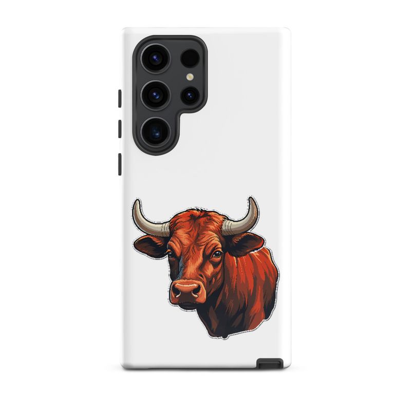 Tough Case for Samsung, Bull face, partial side view, bpor80