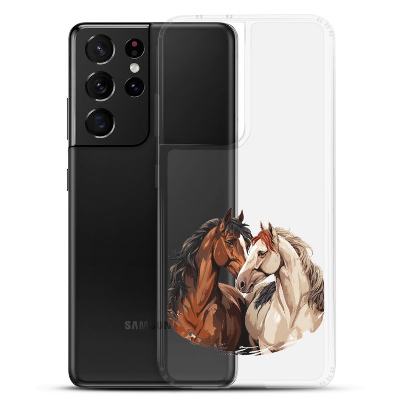 Clear Case for Samsung, Horses nose-to-nose, jbgjpy
