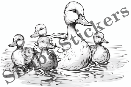 Colouring pages, Bundle of ducks in love, 25 images