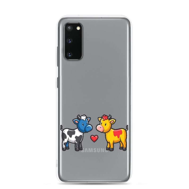 Clear Case for Samsung, Cattle, bull and cow in love, both colourful, zbyzzs