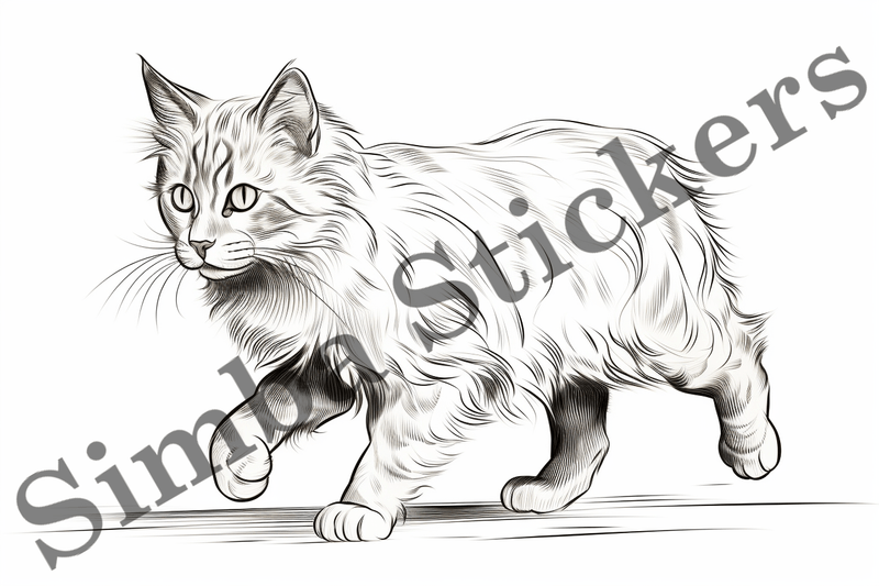 Colouring pages, Bundle of cats, 25 images