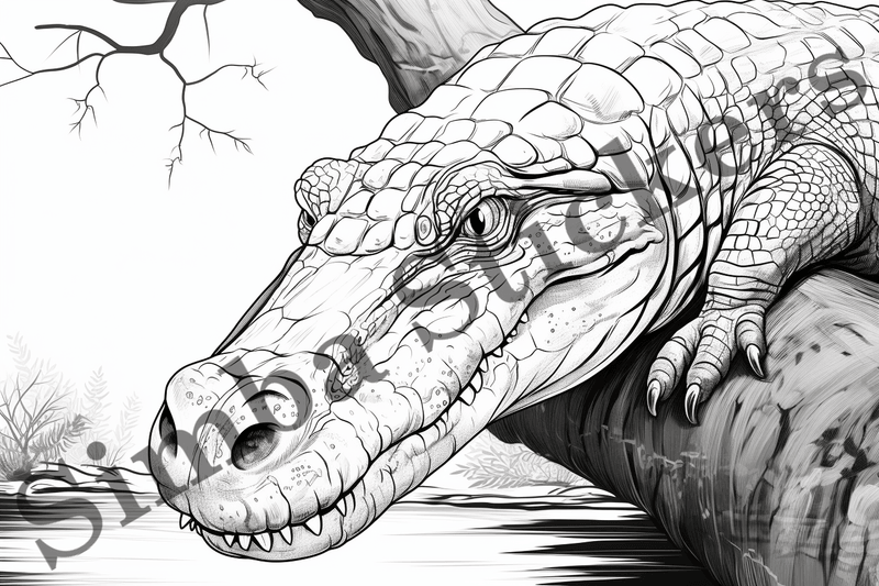 Colouring pages, Bundle of crocodiles, 25 images