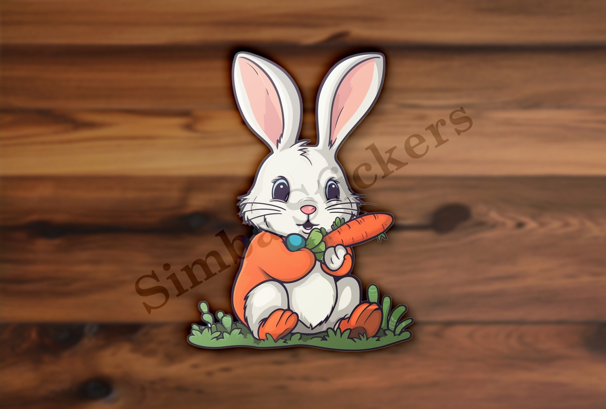 Rabbit holding a carrot