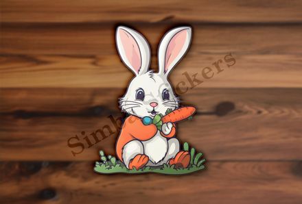 Rabbit holding a carrot
