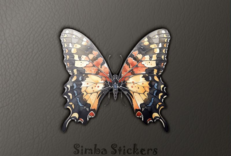Butterflies with outspread wings looking beautiful, watercolour, ixnnj7