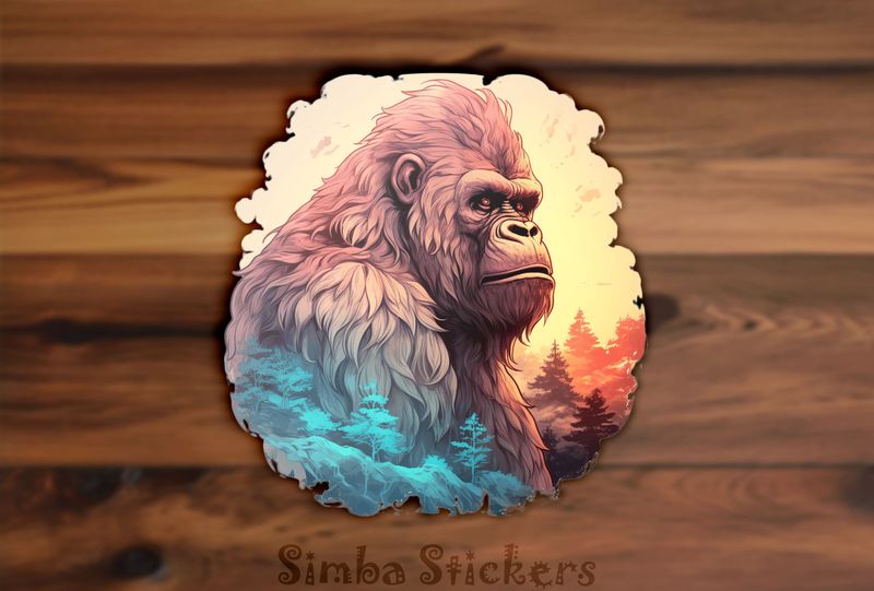Gorilla in contemplation, z3xwvu