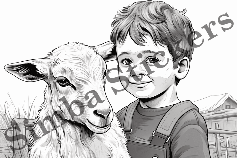 Colouring pages, Bundle of goats, 25 images