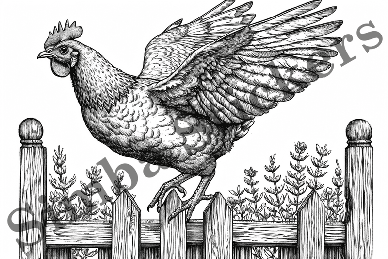 Colouring pages, Bundle of chicken, 25 images