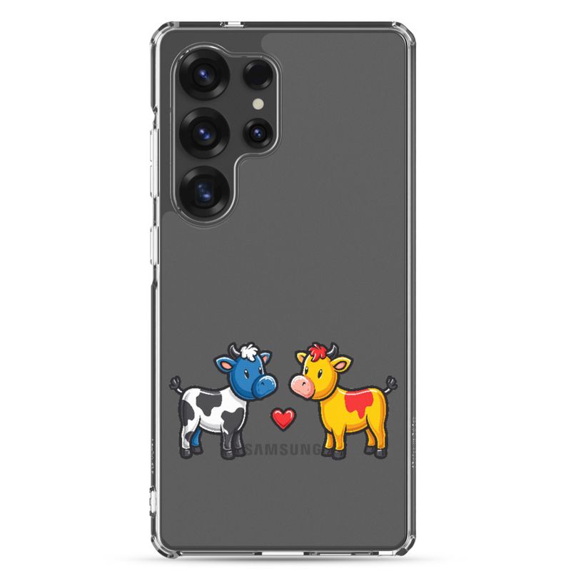 Clear Case for Samsung, Cattle, bull and cow in love, both colourful, zbyzzs