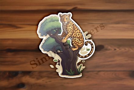 Leopard  sitting in a tree