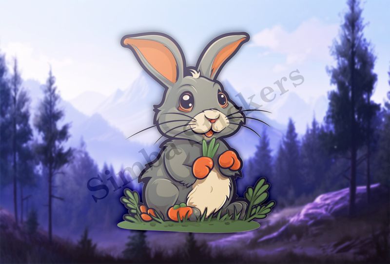 Bunny eating a carrot