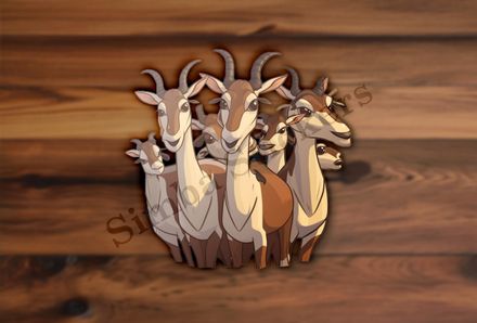 Herd of antelopes