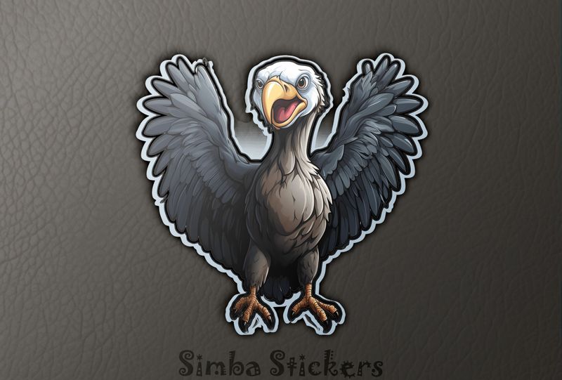 Vulture spreading wings excitedly, uk0cbu