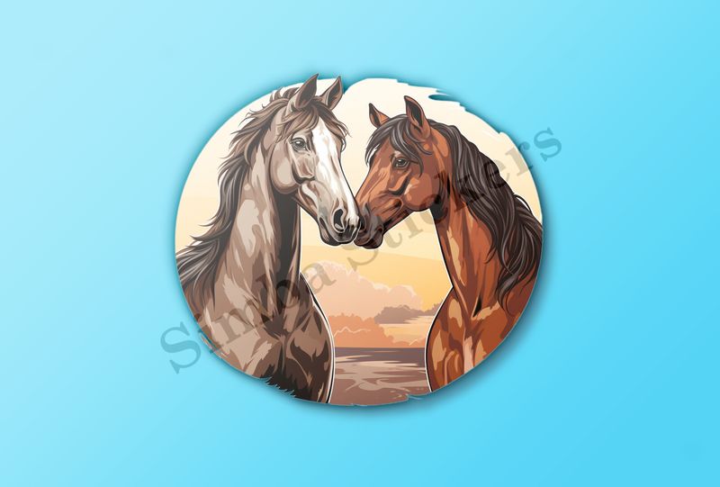 Horses nose-to-nose
