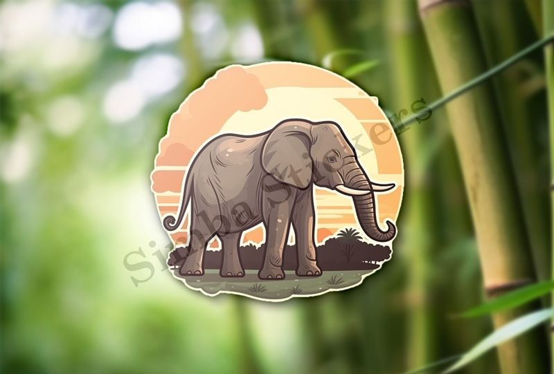 African elephant at sunrise