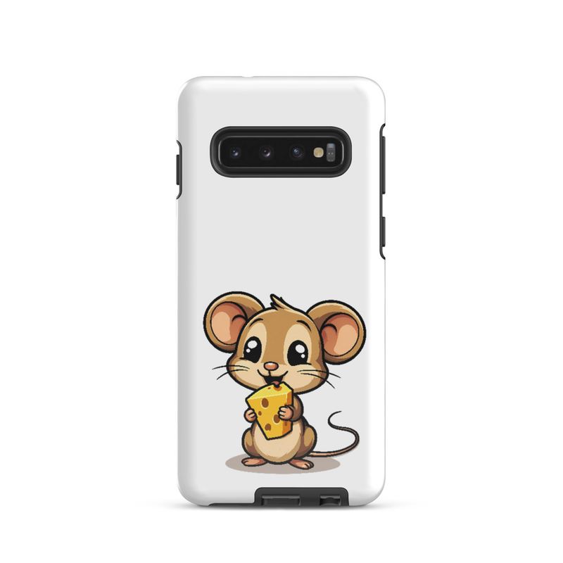 Tough Case for Samsung, Small Mouse happily licking large chunk of cheese, pqapy6