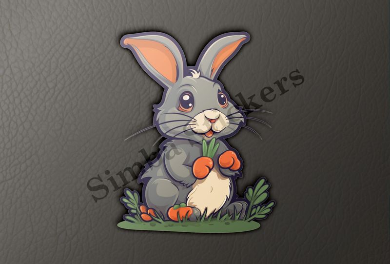 Bunny eating a carrot