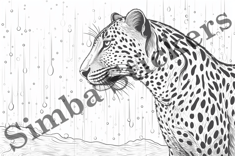 Colouring pages, Bundle of cheetahs, 25 images