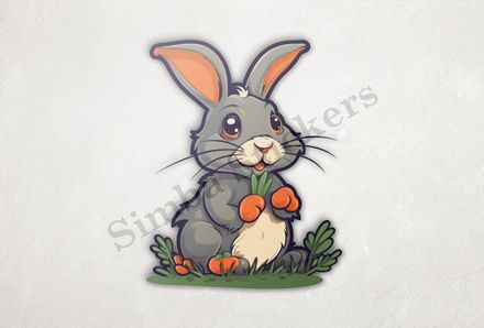 Bunny eating a carrot