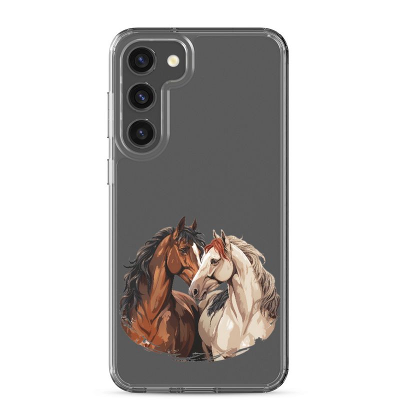 Clear Case for Samsung, Horses nose-to-nose, jbgjpy