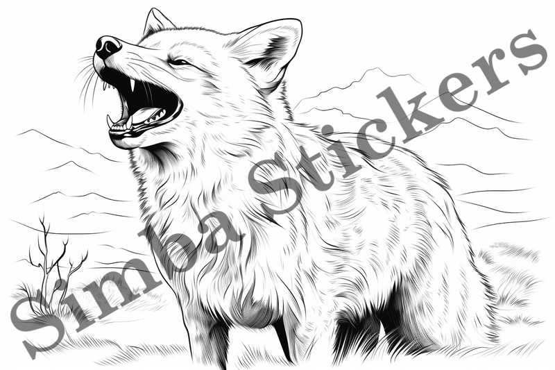 Colouring pages, Bundle of foxes, 25 images