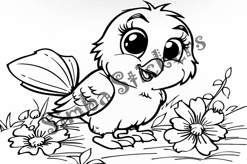 Colouring pages, eaglets or with eaglets, 10 images