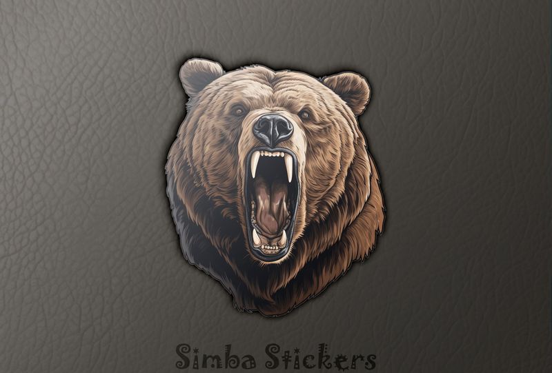 Bear growling, mouth wide open, ekasvq