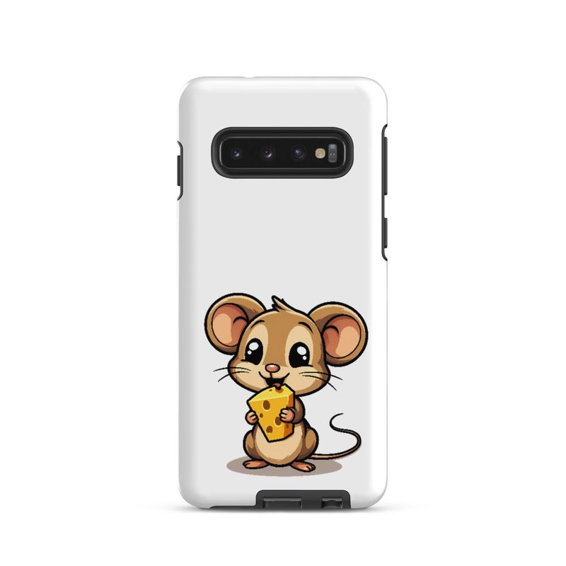 Tough Case for Samsung, Small Mouse happily licking large chunk of cheese, pqapy6