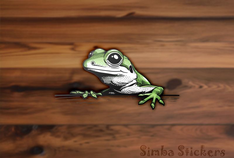 Lizard, green and white, holding on