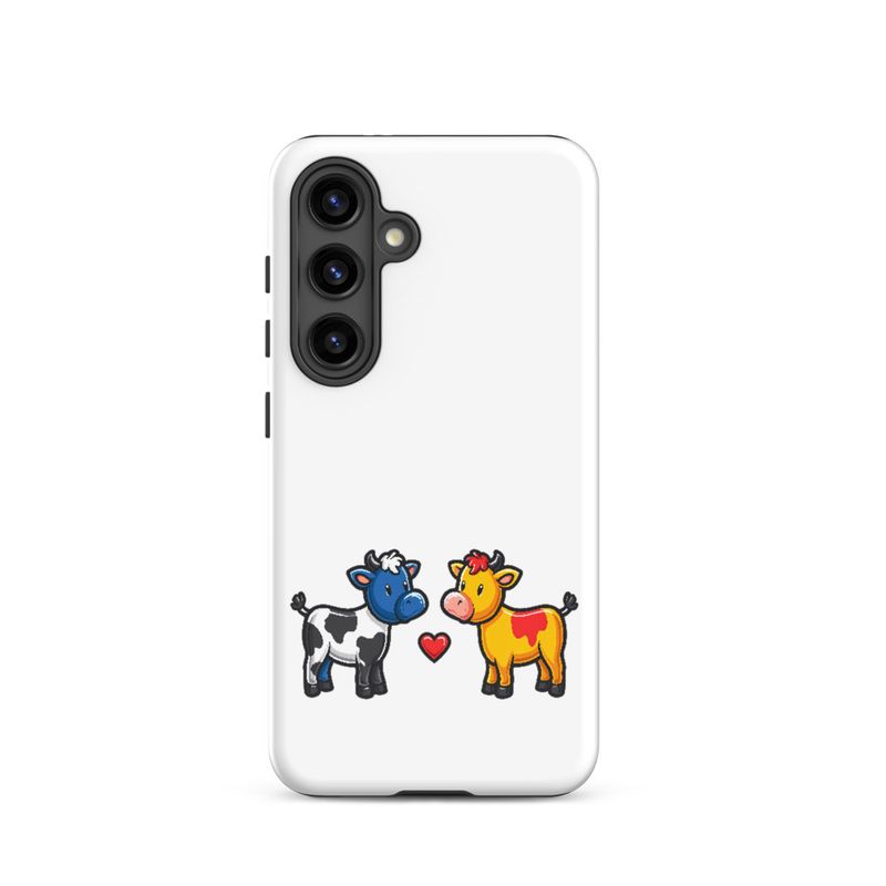 Tough Case for Samsung, Cattle, bull and cow in love, both colourful, zbyzzs