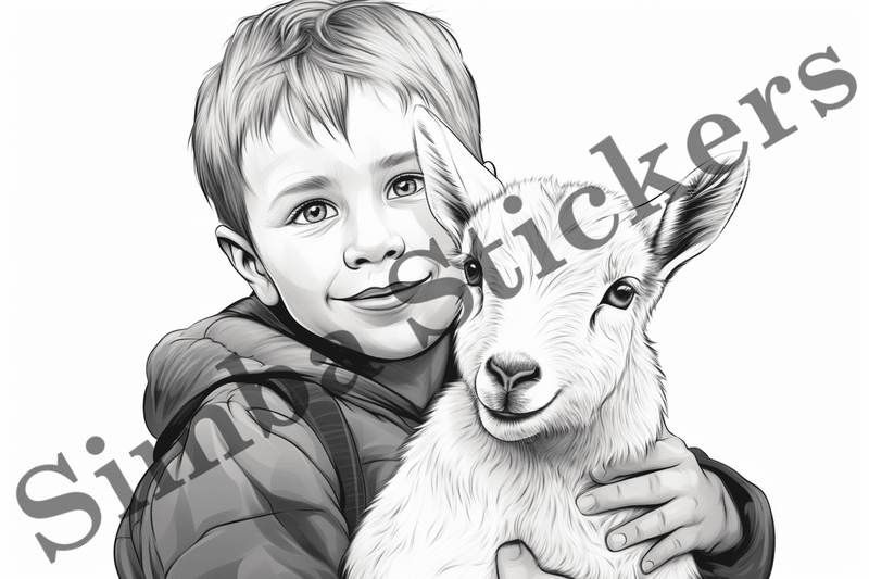 Colouring pages, Bundle of goats, 25 images