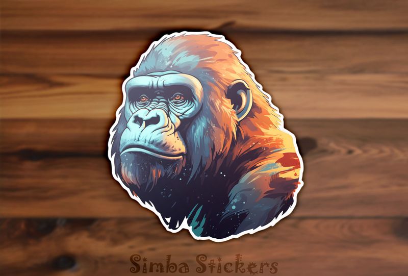 Gorilla with serious gaze, 0jttyg