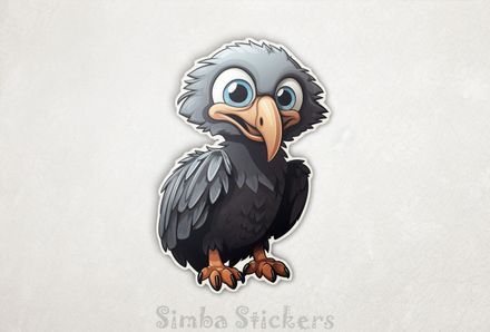 Cute baby vulture smiling, tbjshs