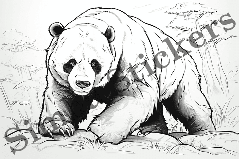Colouring pages, bundle of pandas, 25 images, pvl2ro