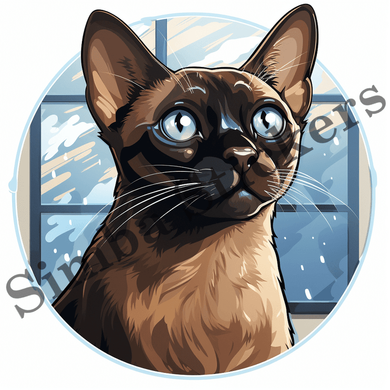 Tonkinese cats, image set, 10 images